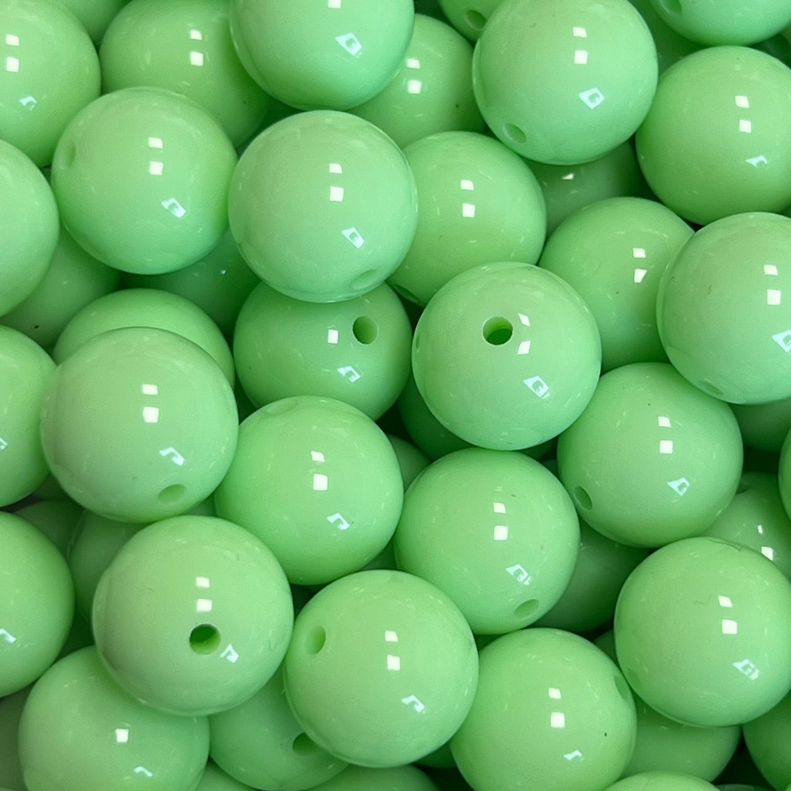 Acryl Kraal Rond Lime 14mm - per stuk-Kralen-Kraaltjes van Renate