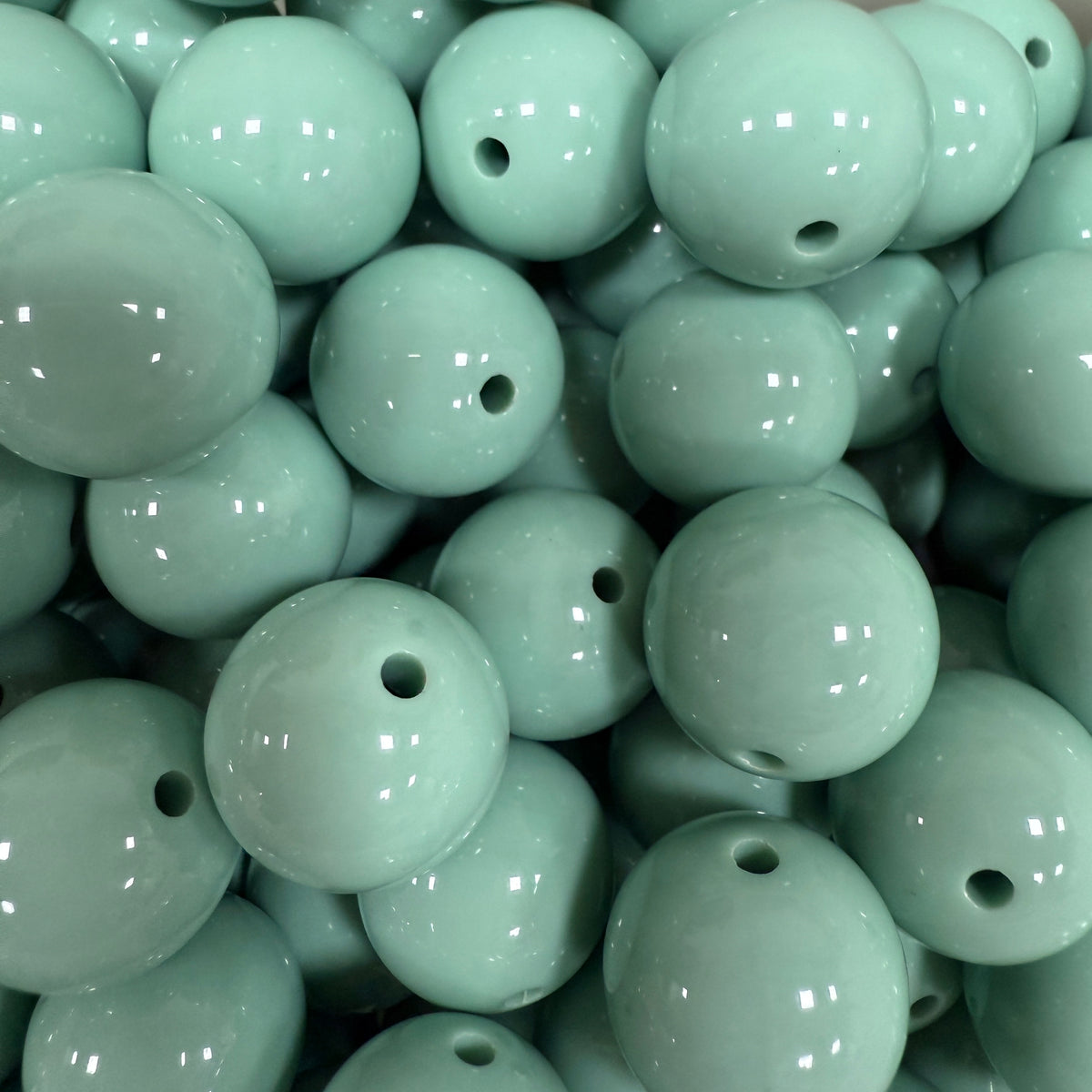 Acryl Kraal Rond Mint Groen 12mm - per stuk-Kralen-Kraaltjes van Renate