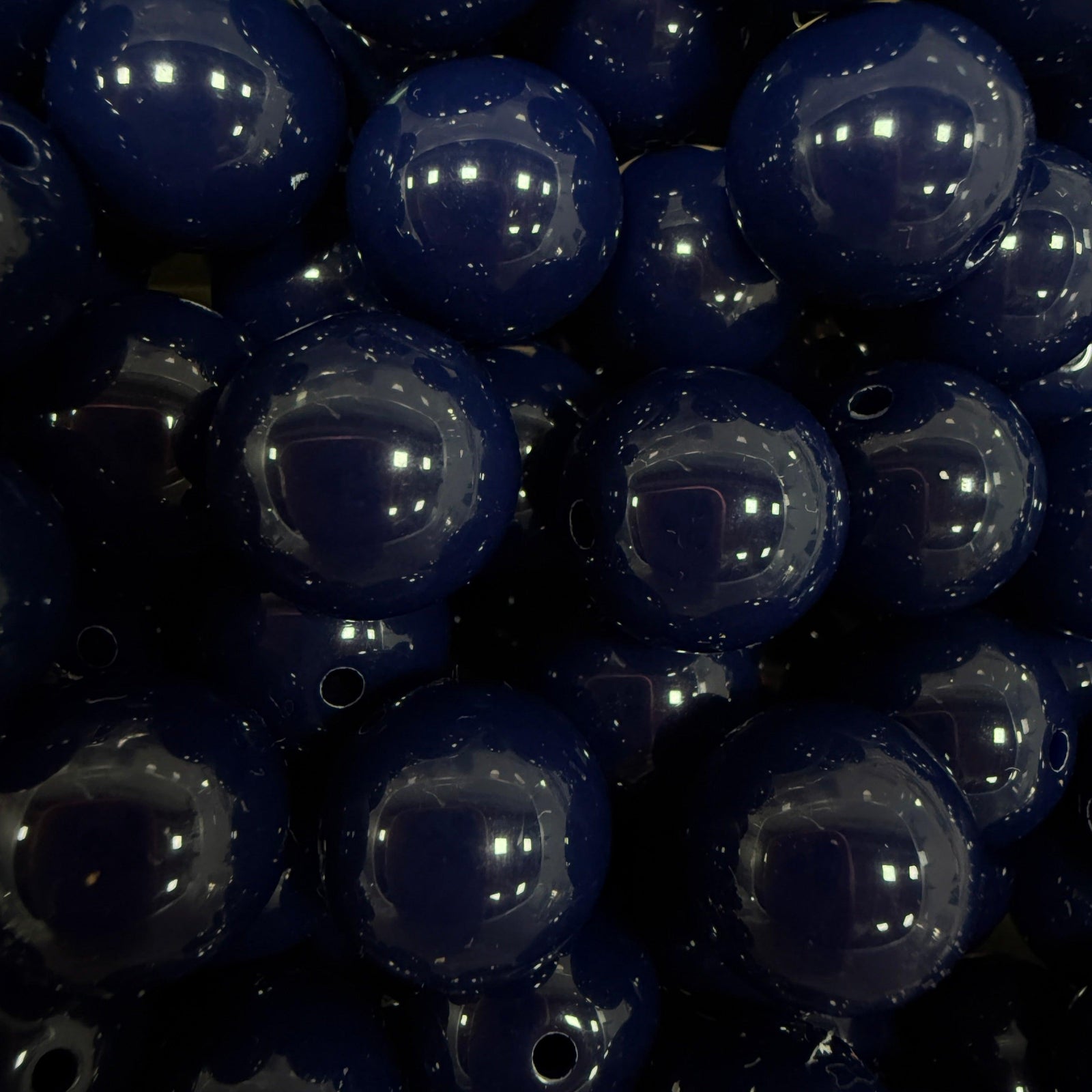 Acryl Kraal Rond Navy Blue 14mm - per stuk-Kralen-Kraaltjes van Renate