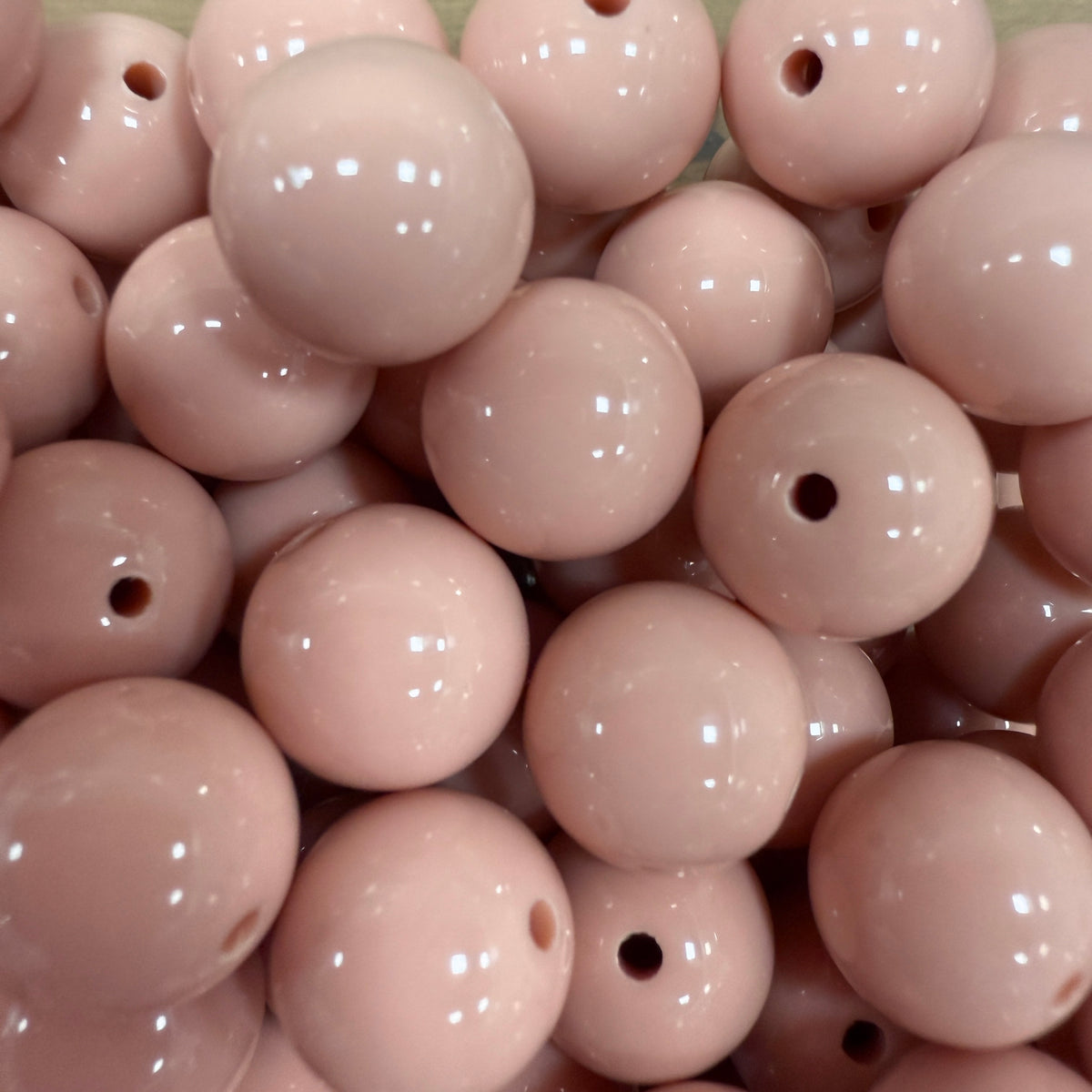 Acryl Kraal Rond Nude Pink 14mm - per stuk-Kralen-Kraaltjes van Renate