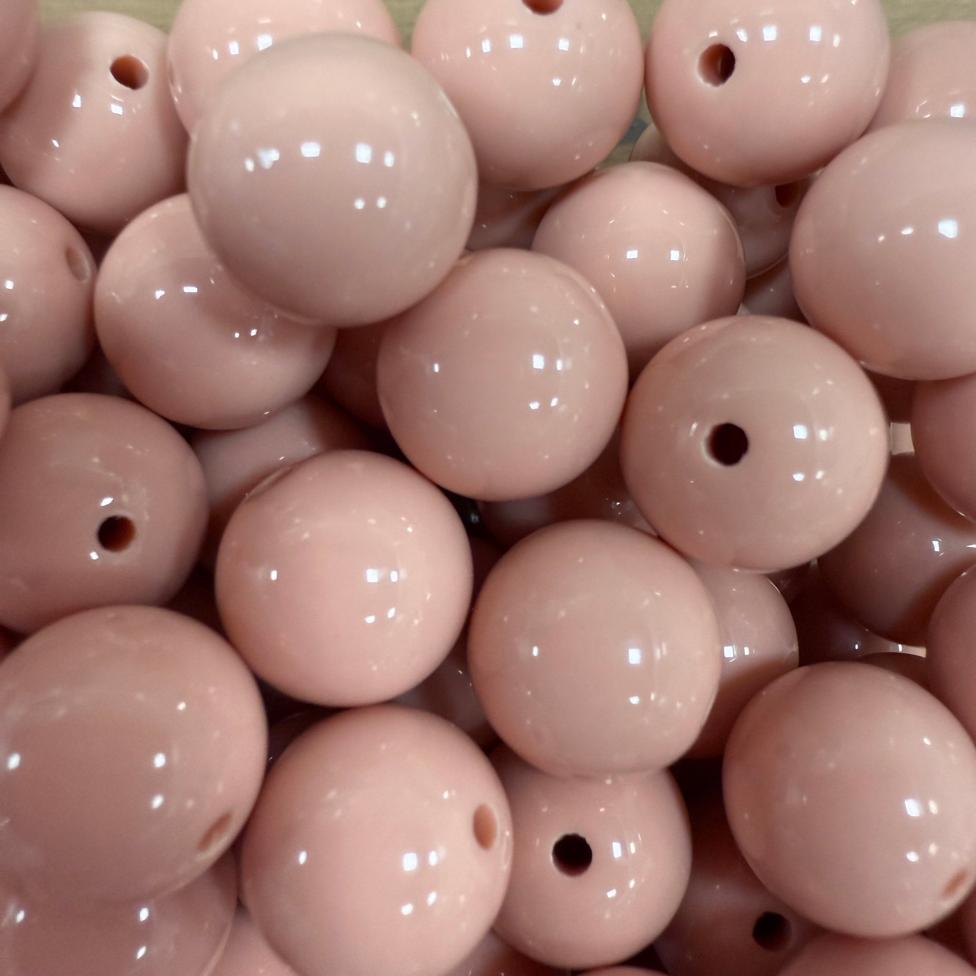 Acryl Kraal Rond Nude Pink 14mm - per stuk-Kralen-Kraaltjes van Renate