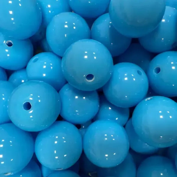 Acryl Kraal Rond Sky Blue 16mm - per stuk-Kralen-Kraaltjes van Renate