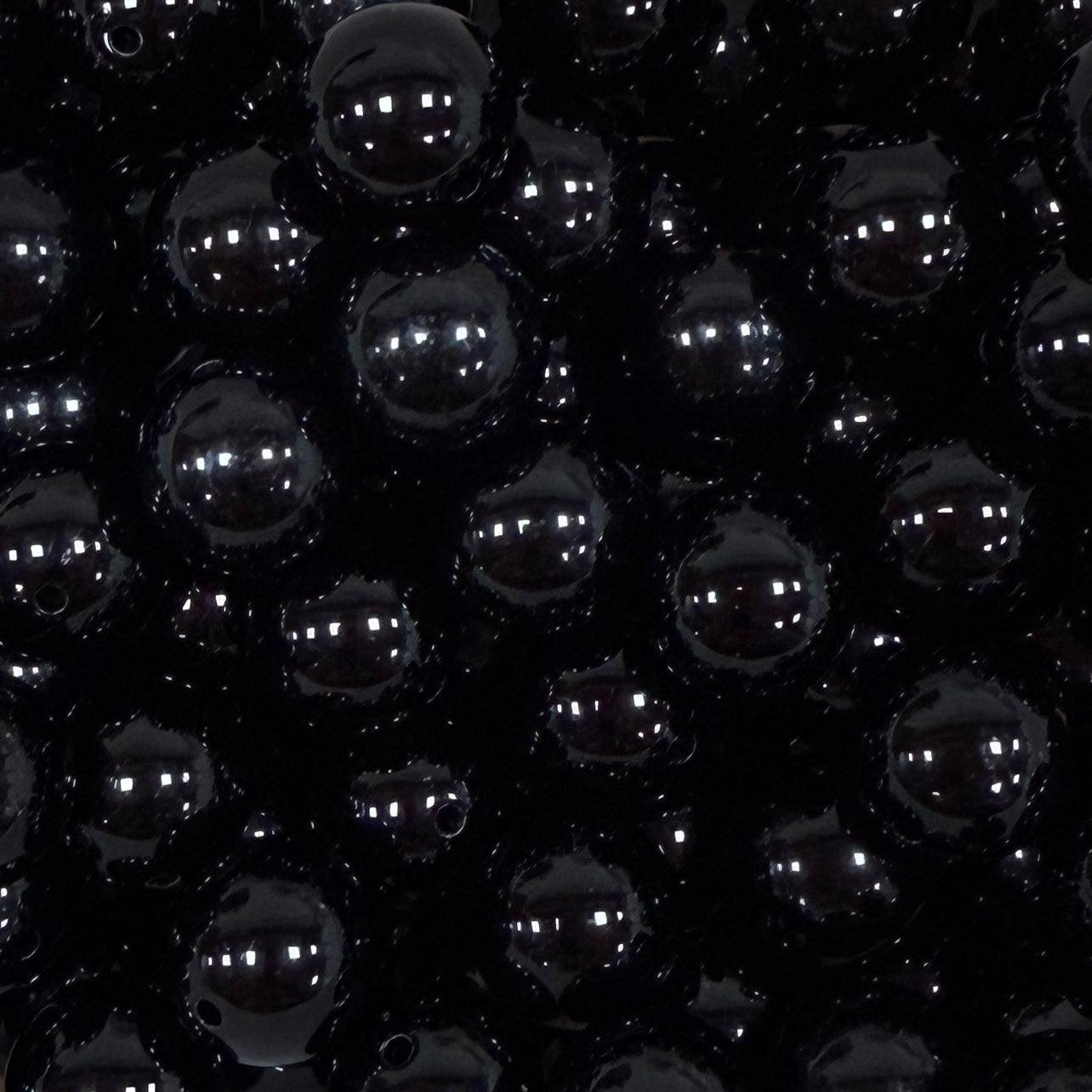 Acryl Kraal Rond Zwart 12mm - per stuk-Kralen-Kraaltjes van Renate