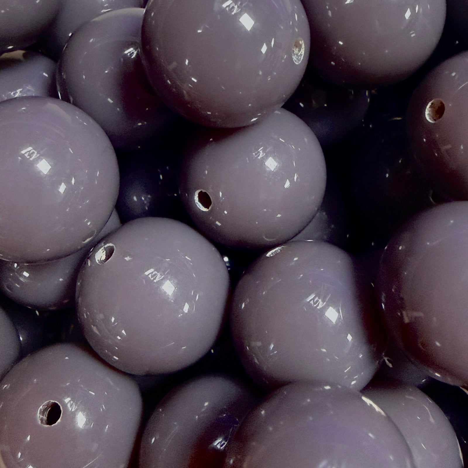 Acryl Kraal Rond donker Grijs 16mm - per stuk-Kralen-Kraaltjes van Renate