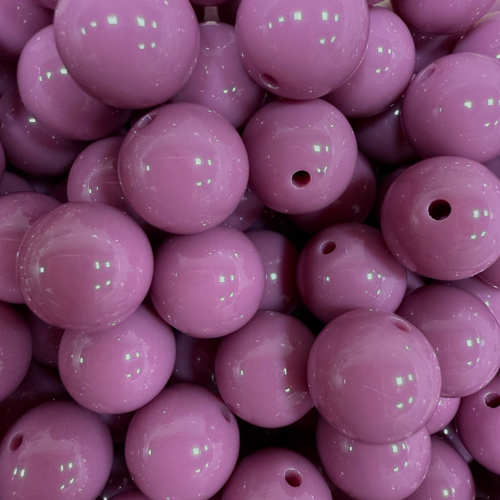 Acryl Kraal Rond mauve Fuchia 14mm - per stuk-Kralen-Kraaltjes van Renate