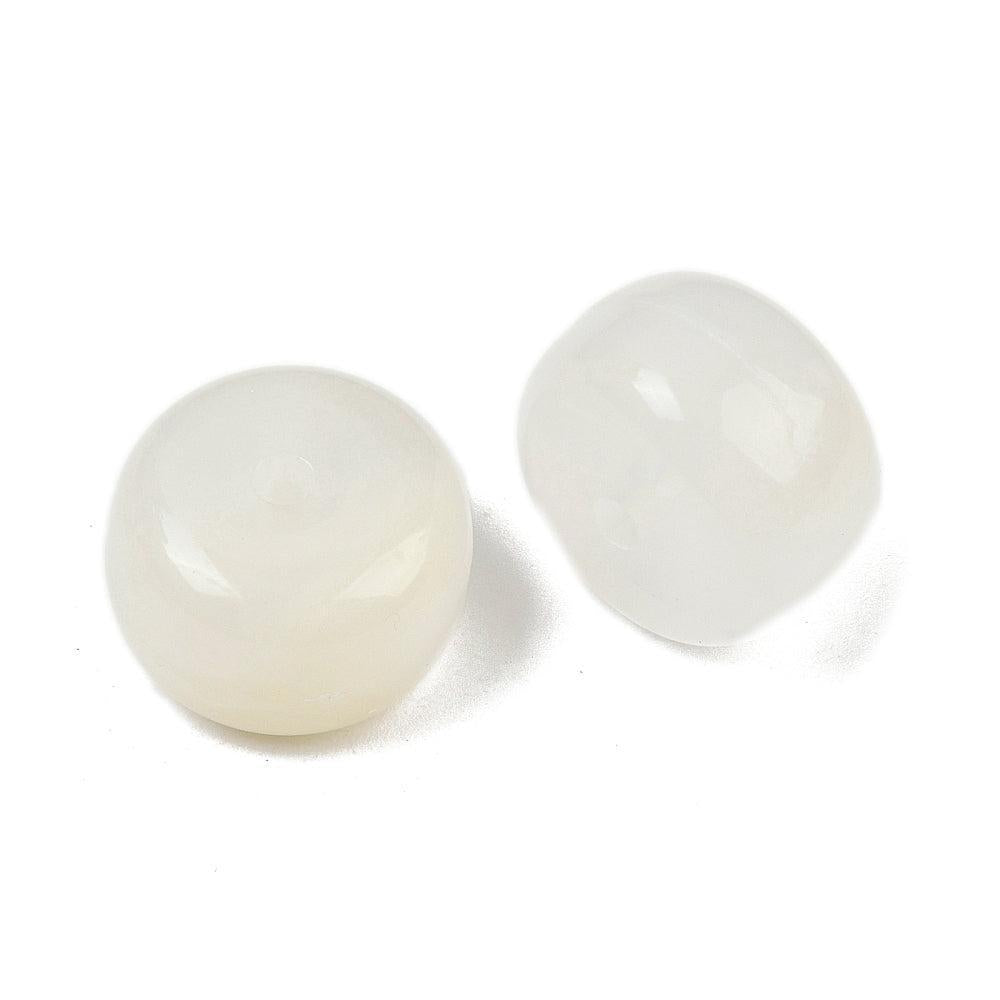 Acrylkralen Rondel Off White 14x9mm - per stuk-Kralen-Kraaltjes van Renate