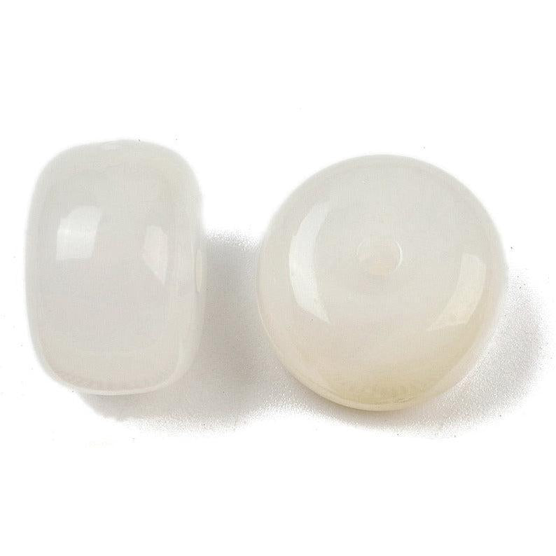Acrylkralen Rondel Off White 14x9mm - per stuk-Kralen-Kraaltjes van Renate