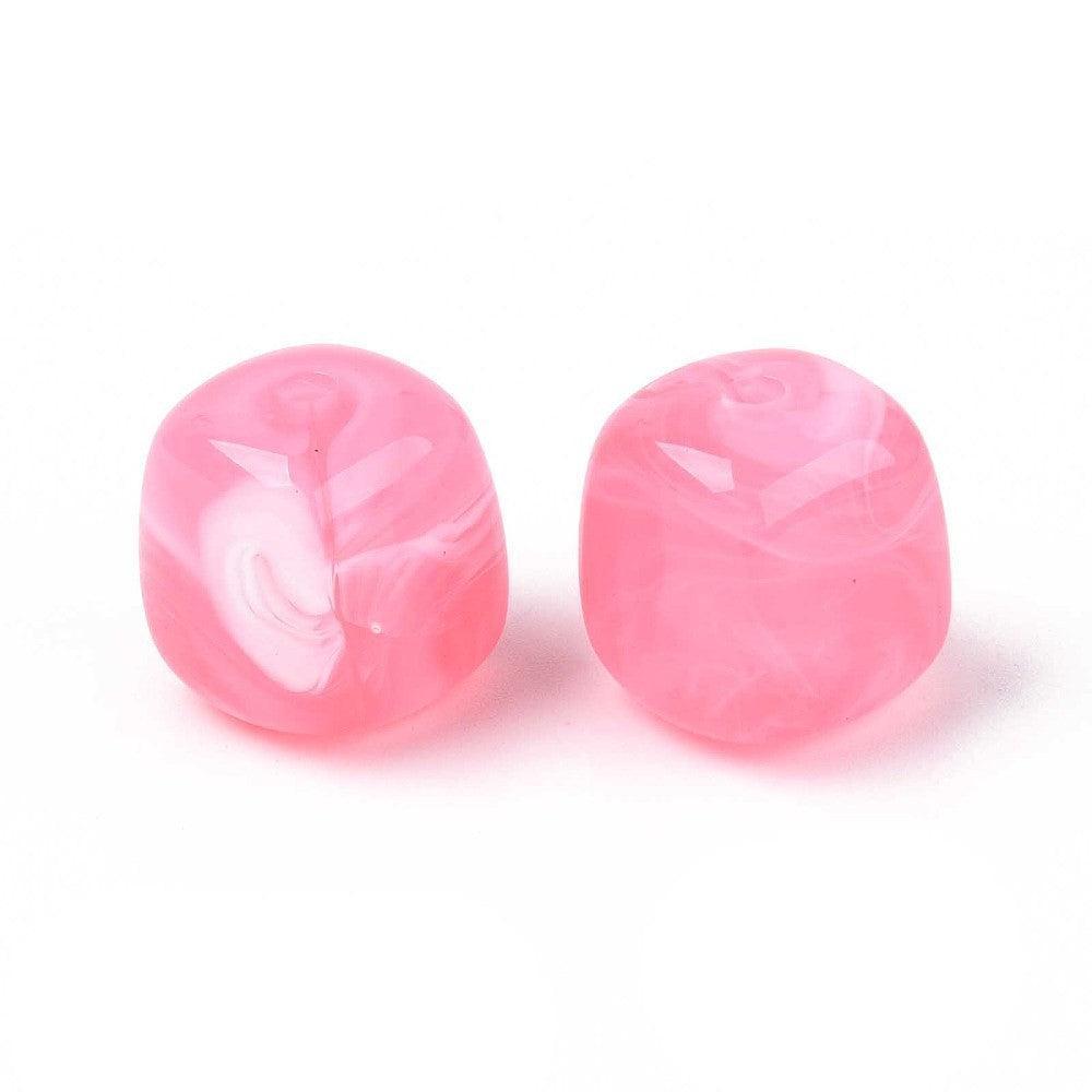 Acryl kraal vierkant Roze 17mm - per stuk-Kralen-Kraaltjes van Renate