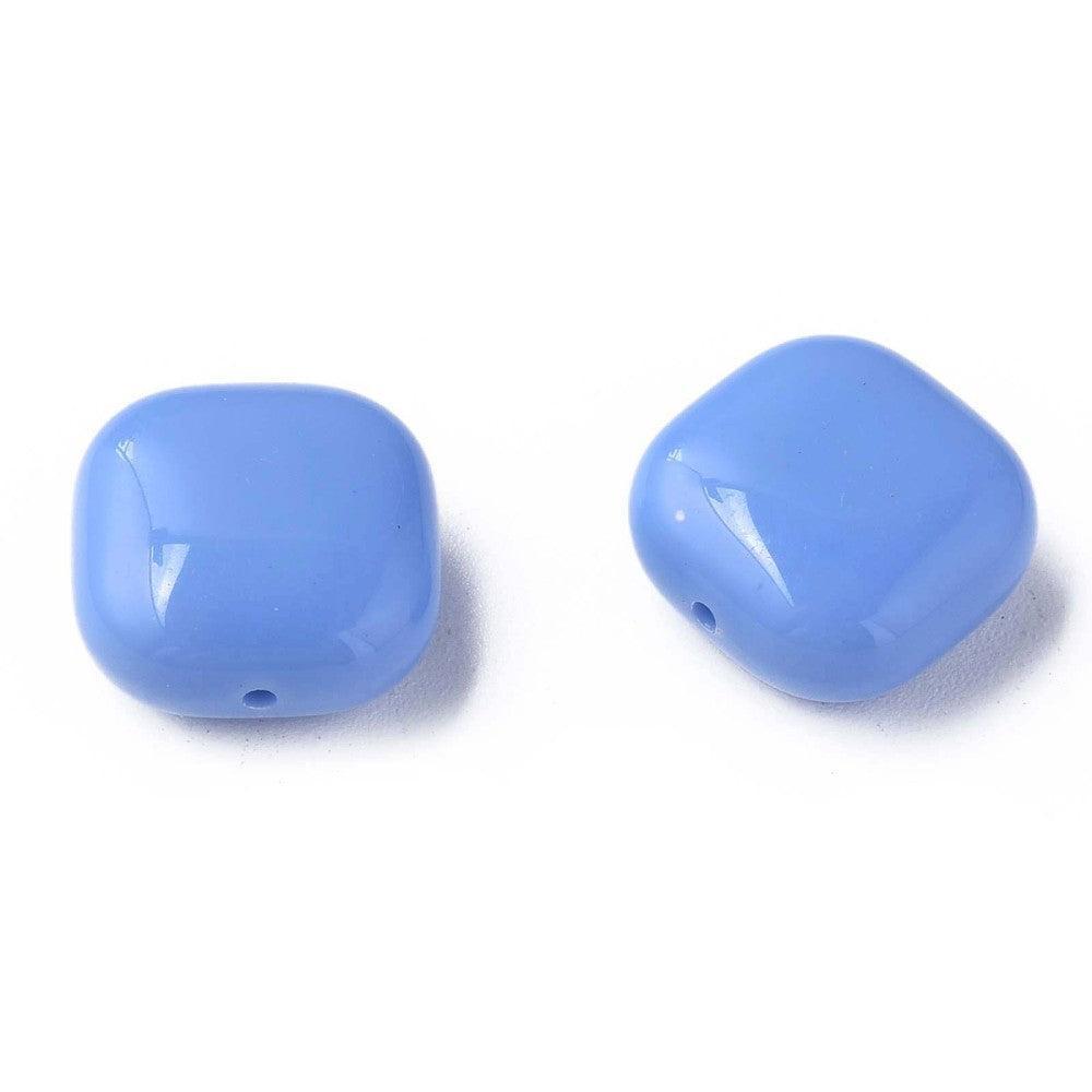 Acryl Kraal vierkant Lavndel Blauw 15mm - per stuk-Kralen-Kraaltjes van Renate