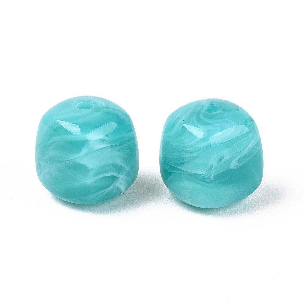 Acryl kraal vierkant Turquoise 17mm - per stuk-Kralen-Kraaltjes van Renate