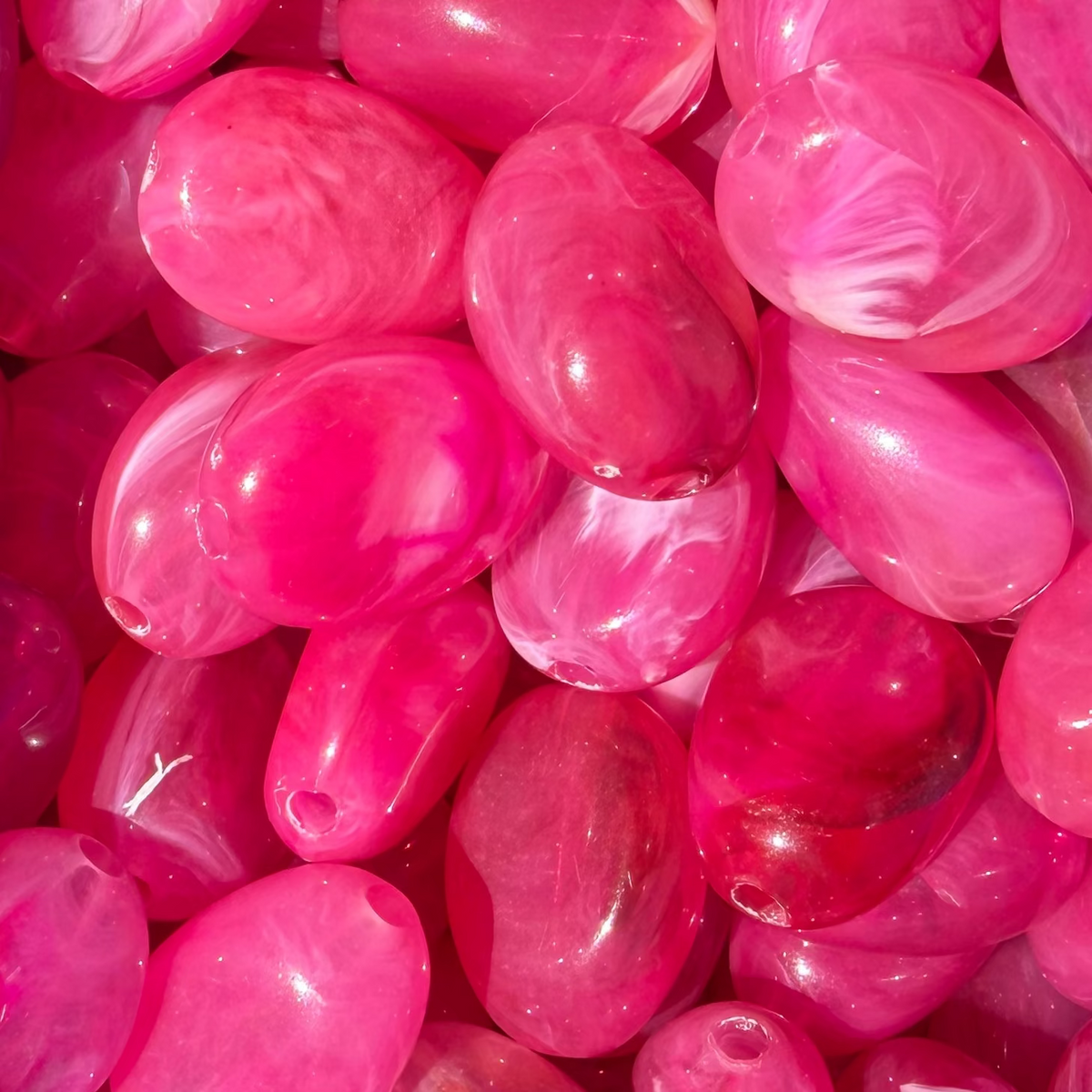 Acryl Kraal Vintage Onregelmatig Roze 13x8x5mm - per stuk-Kralen-Kraaltjes van Renate