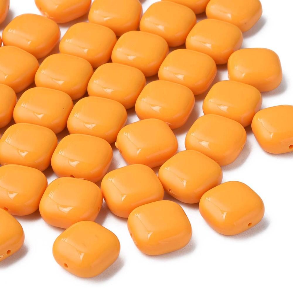 Acryl Kraal vierkant Geel 15mm - per stuk-Kralen-Kraaltjes van Renate