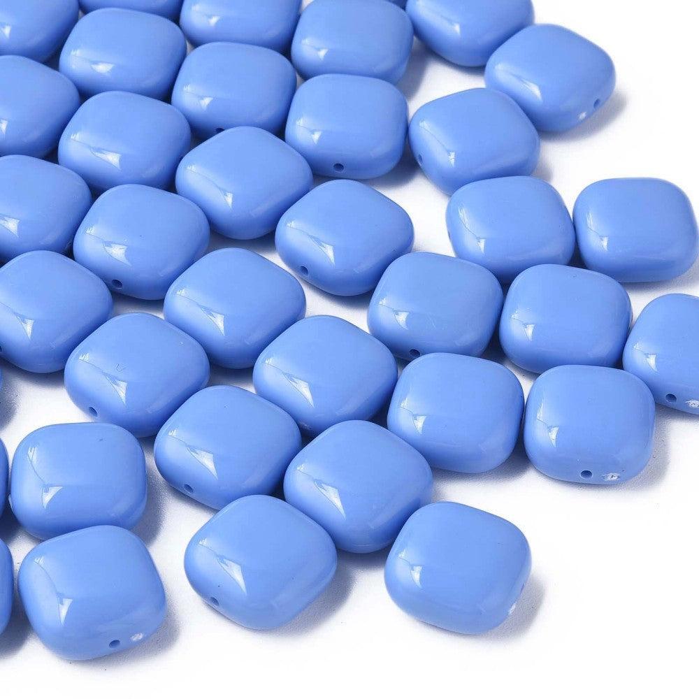 Acryl Kraal vierkant Lavndel Blauw 15mm - per stuk-Kralen-Kraaltjes van Renate