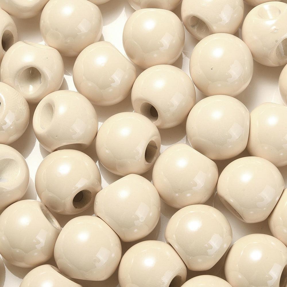 Acryl Kralen Beige 19mm - per stuk-Kralen-Kraaltjes van Renate