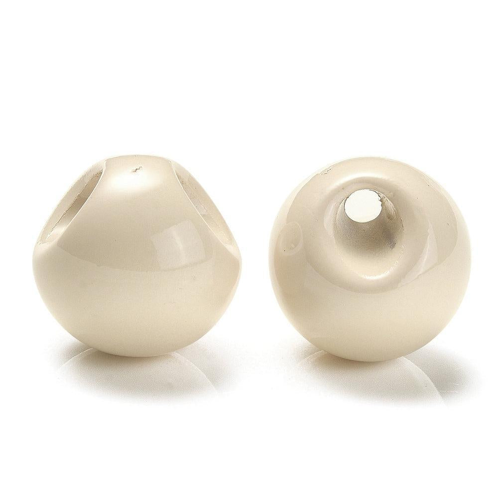 Acryl Kralen Beige 19mm - per stuk-Kralen-Kraaltjes van Renate