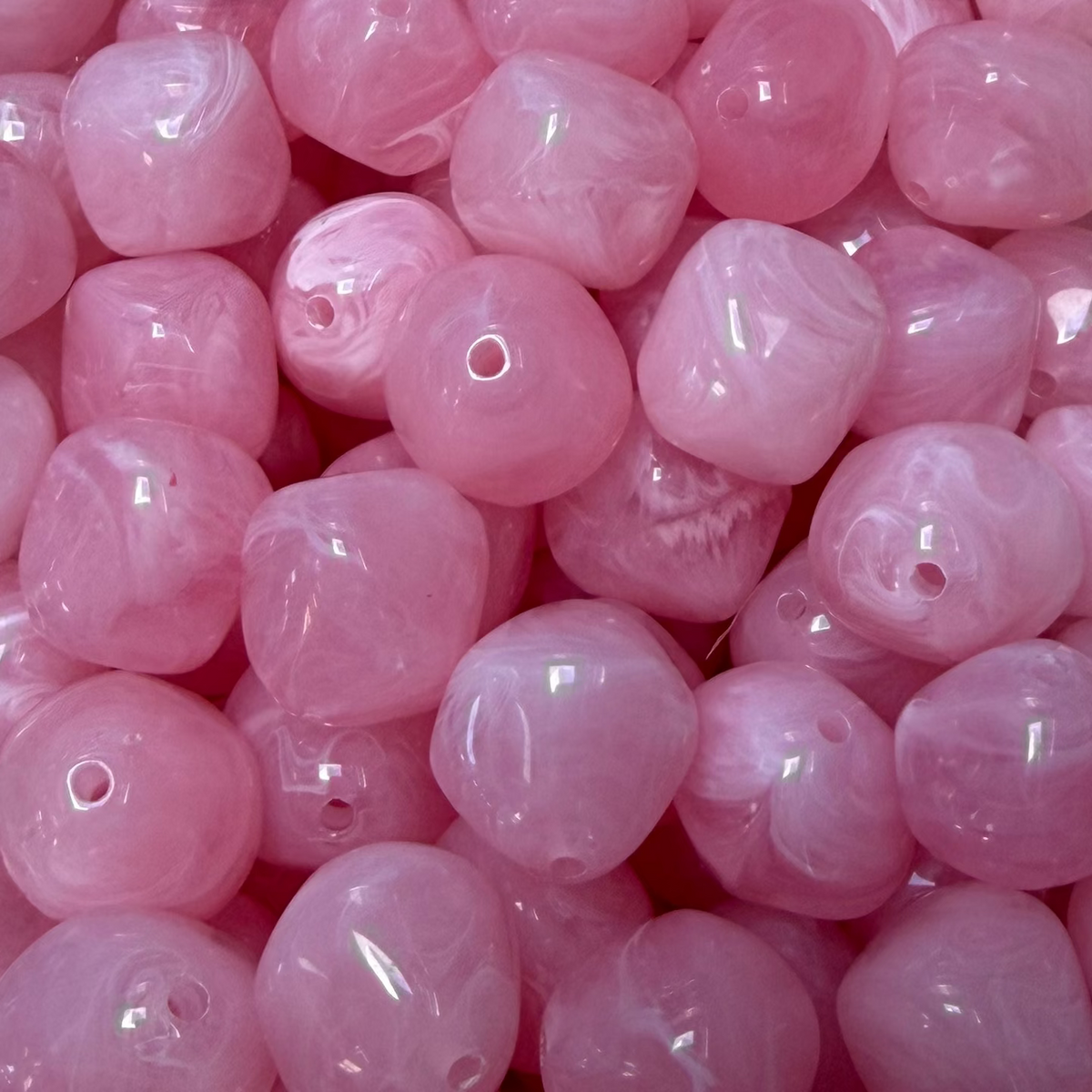 Acryl Kralen Bicone Parelroze 19mm - per stuk-Kralen-Kraaltjes van Renate