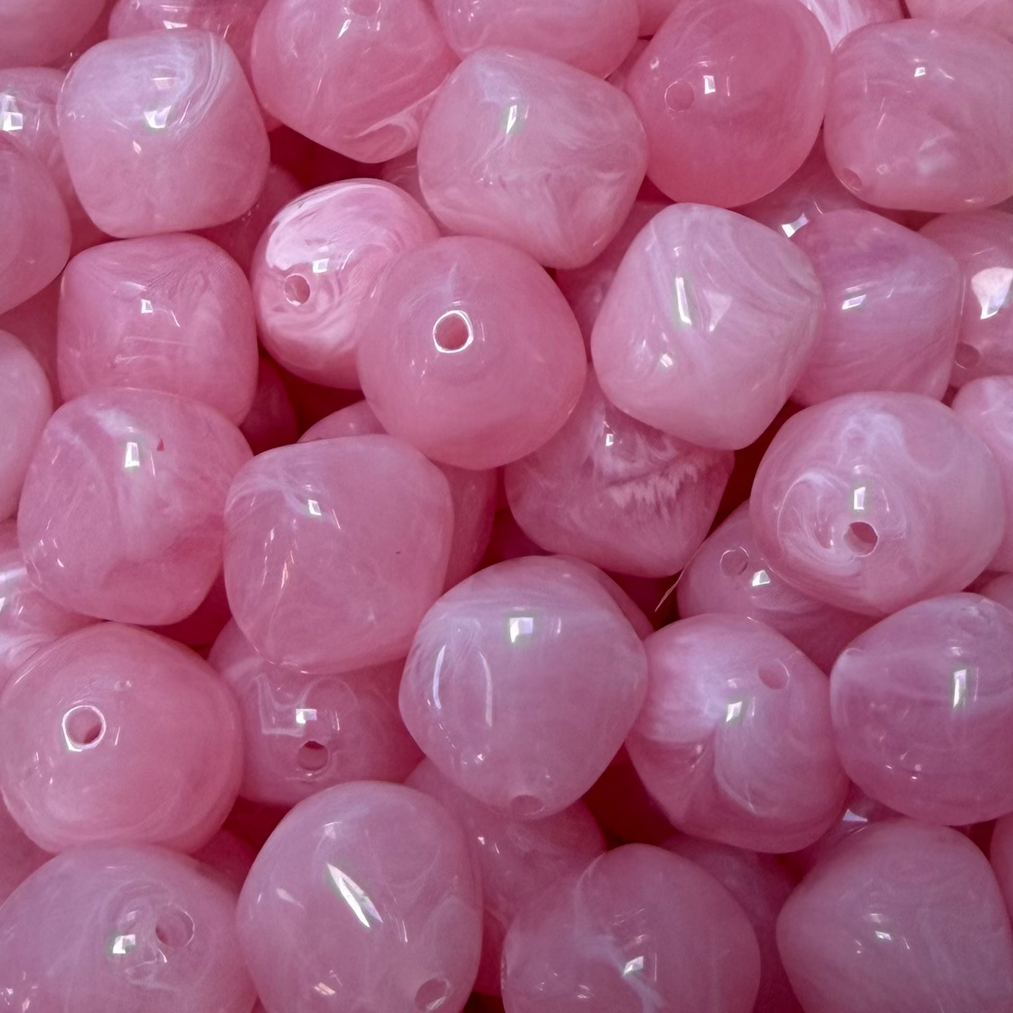 Acryl Kralen Bicone Parelroze 19mm - per stuk-Kralen-Kraaltjes van Renate