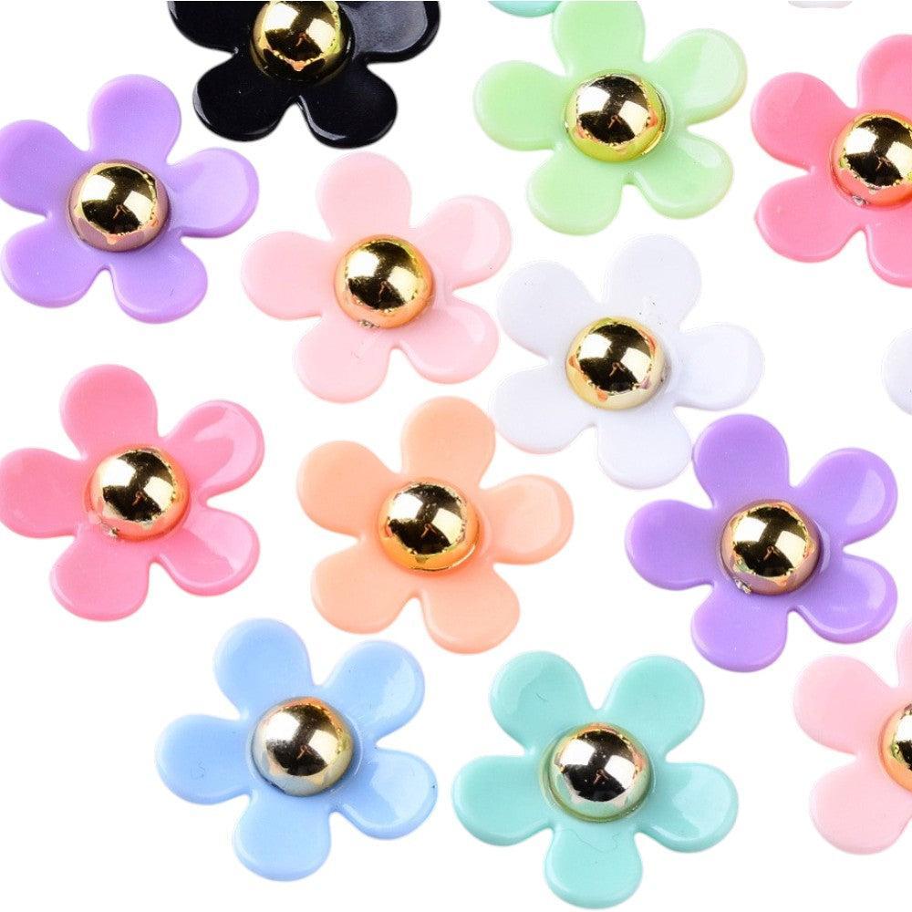 Acryl Kralen Bloem Multicolor 22mm - per stuk-Gereedschap-Kraaltjes van Renate
