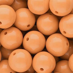 Acryl Kralen DQ Rond Chamois Orange 16mm - per stuk-Kralen-Kraaltjes van Renate