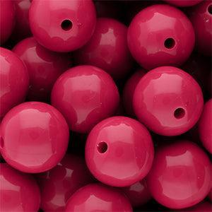 Acryl Kralen DQ Rond Fuchsia 16mm - per stuk-Kralen-Kraaltjes van Renate