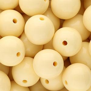 Acryl Kralen DQ Rond Pastel Geel 16mm - per stuk-Kralen-Kraaltjes van Renate