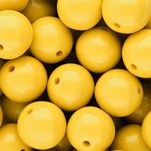 Acryl Kralen DQ Rond Vibrant yellow 16mm - per stuk-Kralen-Kraaltjes van Renate