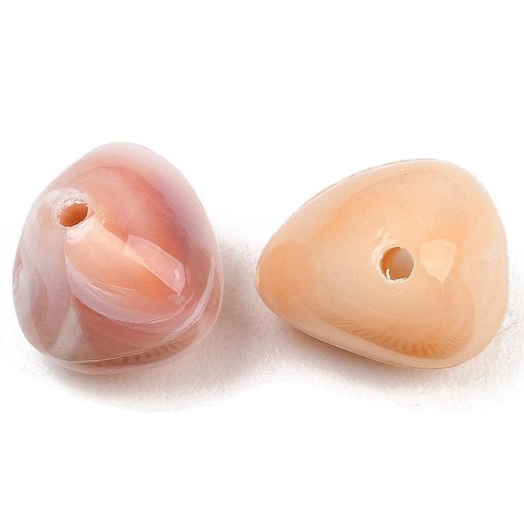 Acryl Kralen Druppel Zalm Roze 14mm - per stuk-Kralen-Kraaltjes van Renate