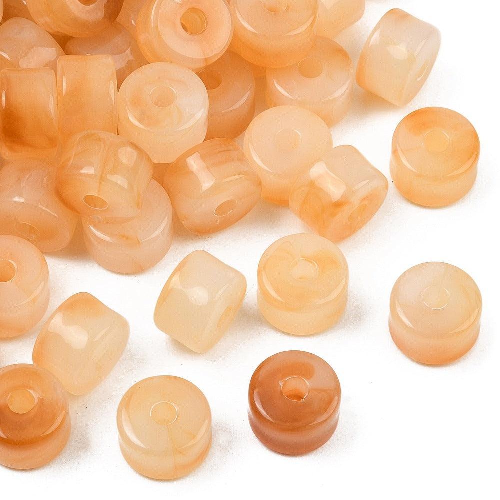 Acryl Kralen Edelsteen Look Buis Amber 12mm - per stuk-Kralen-Kraaltjes van Renate