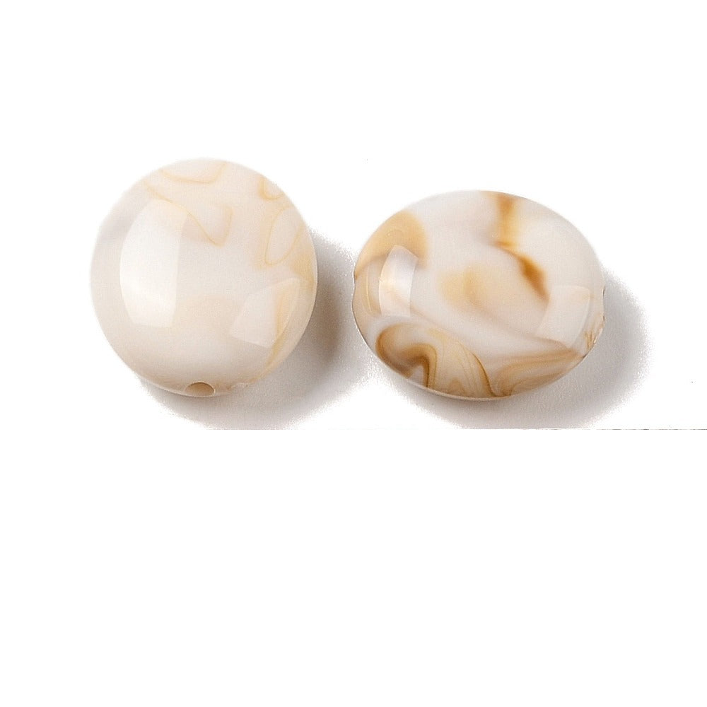 Acryl Kralen Edelsteen Look Ovaal Crème 16mm - 9 stuks-Kralen-Kraaltjes van Renate