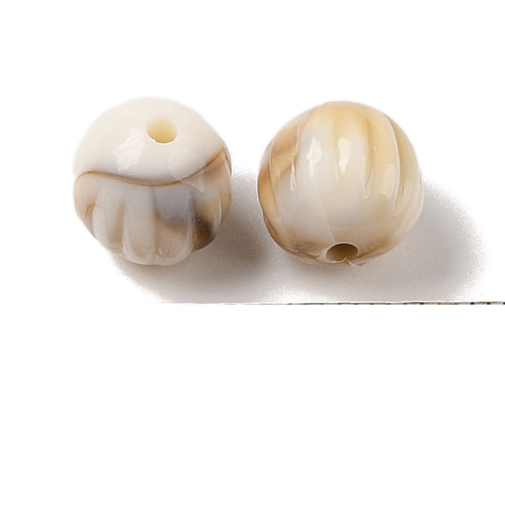 Acryl Kralen Edelsteen Look Rond Gebroken Wit 11mm - 20 stuks-Kralen-Kraaltjes van Renate
