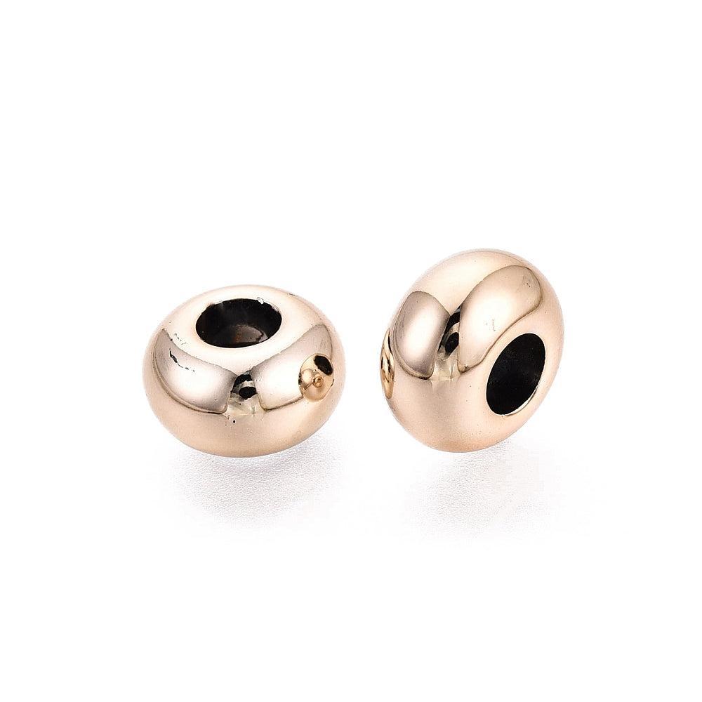 Acryl Kralen Groot Gat Rondel Goud 13.5x8mm - 25 stuks-Kralen-Kraaltjes van Renate