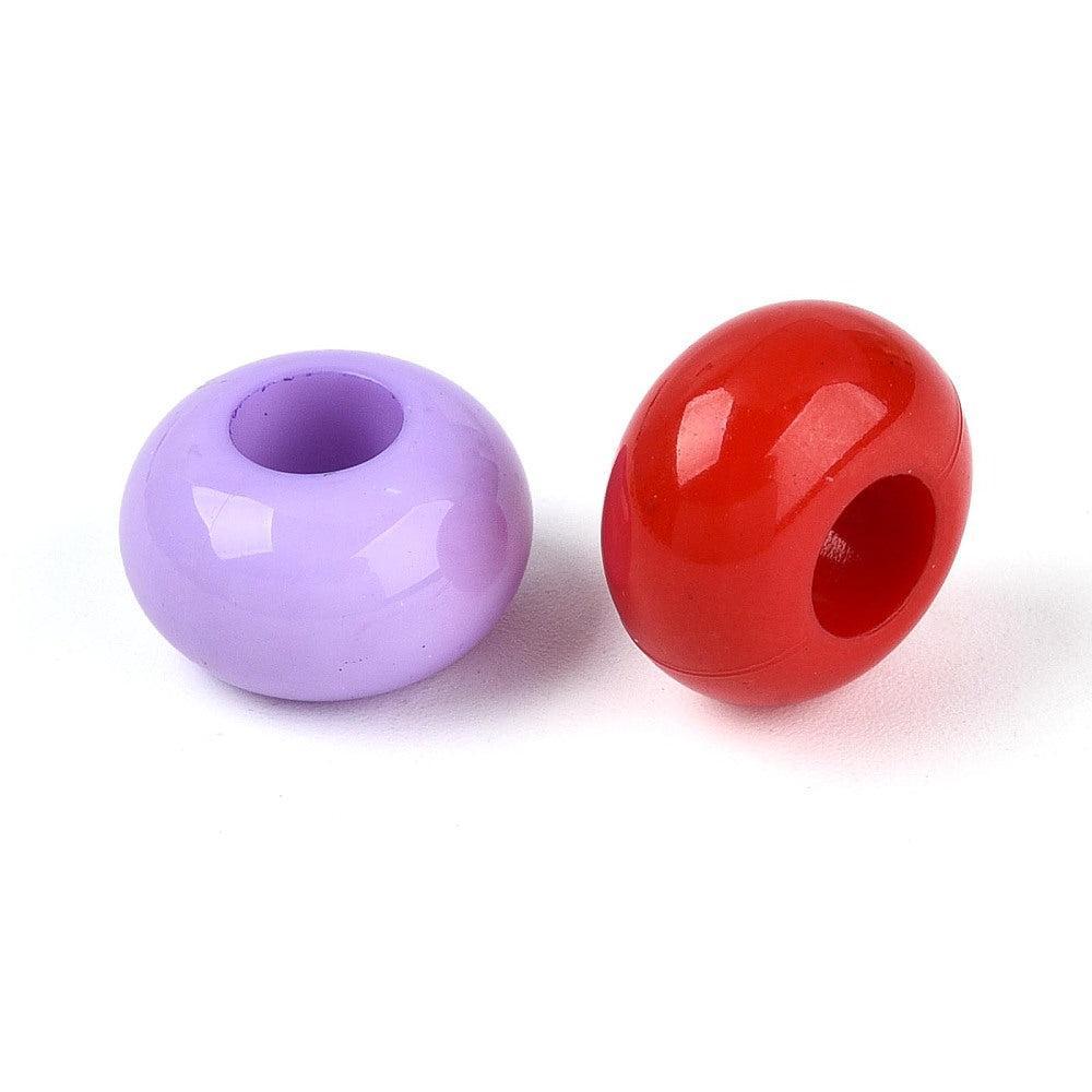 Acryl Kralen Groot Gat Rondel Multicolor 14x8mm - 50 stuks-Kralen-Kraaltjes van Renate