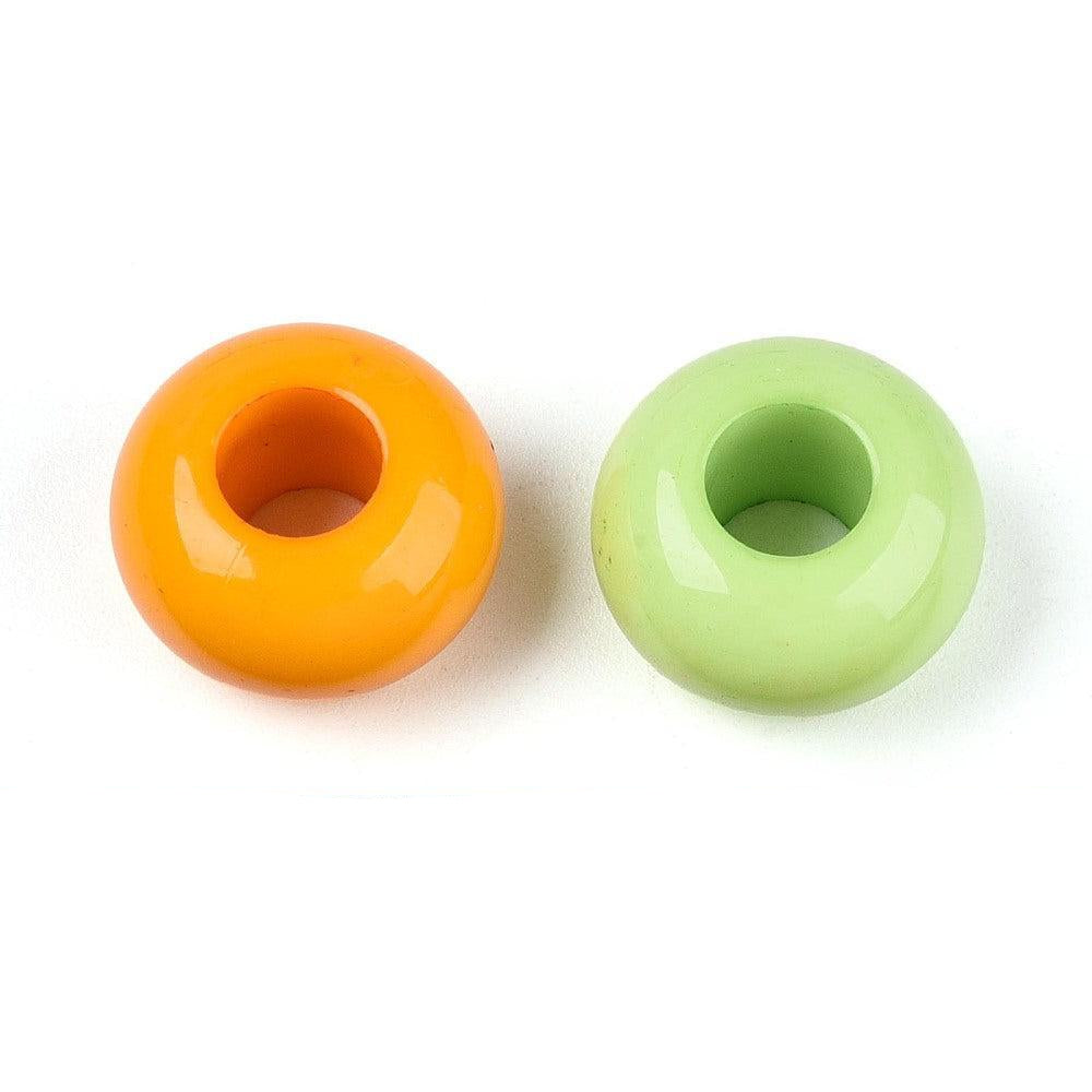Acryl Kralen Groot Gat Rondel Multicolor 14x8mm - 50 stuks-Kralen-Kraaltjes van Renate