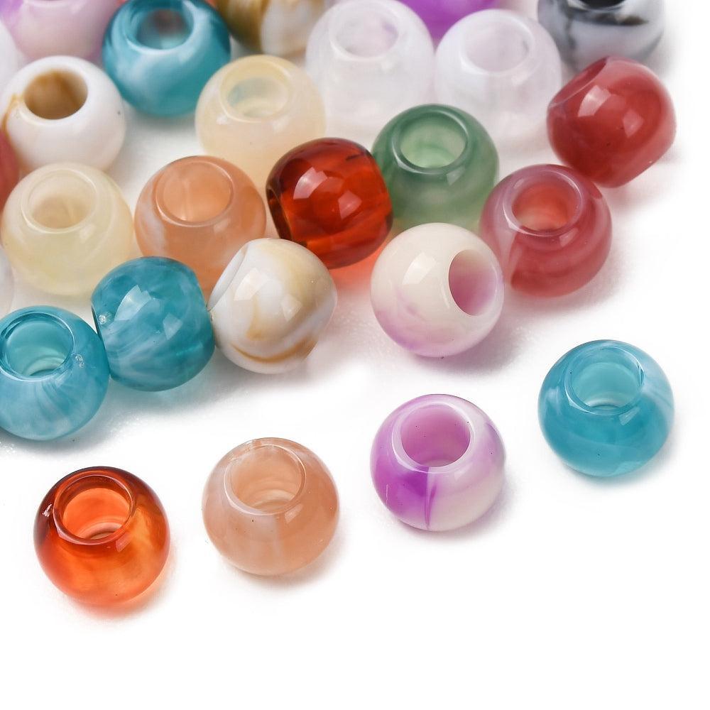Acryl Kralen Groot Gat Rondel Multicolor 8x6.5mm - 50 stuks-Kralen-Kraaltjes van Renate