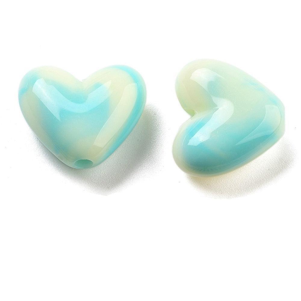 Acryl Kralen Hart Lichtblauw 17mm - per stuk-Kralen-Kraaltjes van Renate