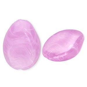 Acryl Kralen Marble Druppel Lavendel Paars 25x19mm - per stuk-Kralen-Kraaltjes van Renate