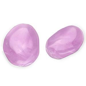 Acryl Kralen Marble Ei-vormig Lavendel Paars 24.5x21mm - per stuk-Kralen-Kraaltjes van Renate