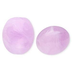 Acryl Kralen Marble Ovaal Lavendel Paars 15.5x13mm - per stuk-Kralen-Kraaltjes van Renate