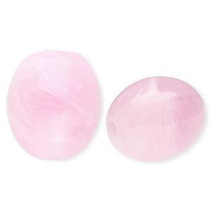 Acryl Kralen Marble Ovaal Roze 15.5x13mm - per stuk-Kralen-Kraaltjes van Renate