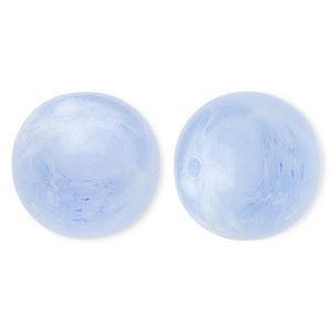 Acryl Kralen Marble Rond Blauw 20mm - per stuk-Kralen-Kraaltjes van Renate