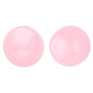 Acryl Kralen Marble Rond Roze 16mm - per stuk-Kralen-Kraaltjes van Renate
