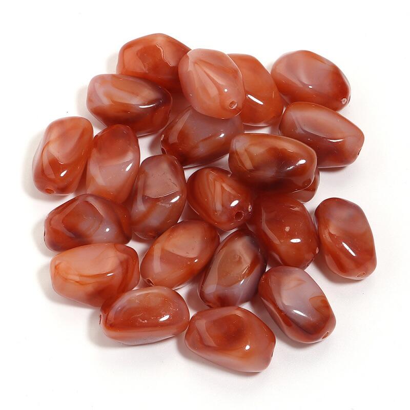 Acryl Kralen Nugget Roestbruin 21mm - per stuk-Kralen-Kraaltjes van Renate