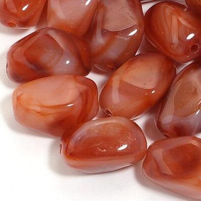 Acryl Kralen Nugget Roestbruin 21mm - per stuk-Kralen-Kraaltjes van Renate