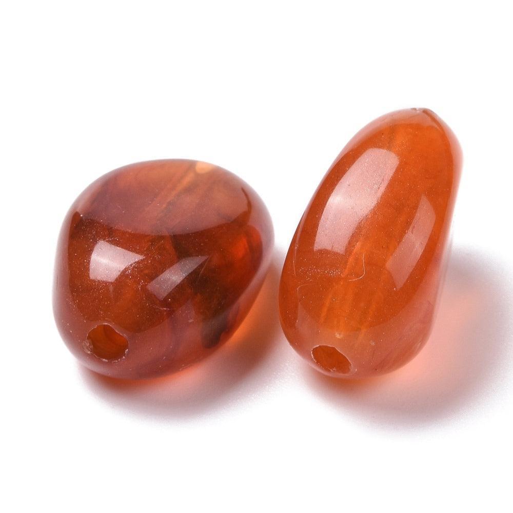 Acryl Kralen Ovaal Cognac 18mm - per stuk-Kralen-Kraaltjes van Renate