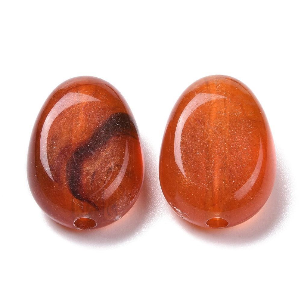 Acryl Kralen Ovaal Cognac 18mm - per stuk-Kralen-Kraaltjes van Renate