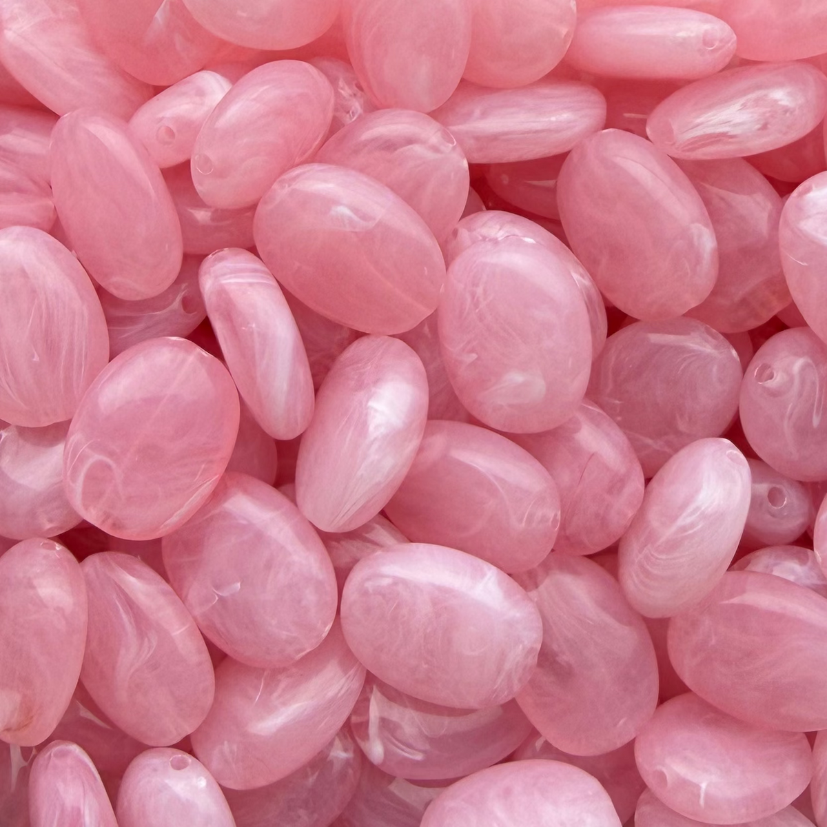 Acryl Kralen Ovaal Imitatie Edelsteen Pearl Pink 19mm - per stuk-Kralen-Kraaltjes van Renate