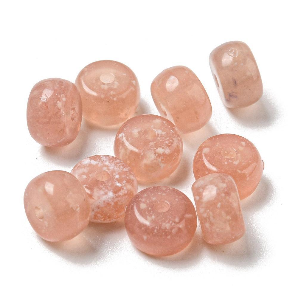 Acryl Kralen Rondel Dark Salmon 8mm - 20 stuks-Kralen-Kraaltjes van Renate