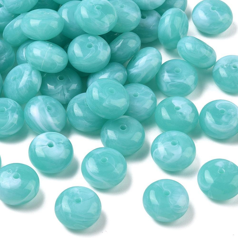 Acryl Kralen Rondel Edelsteenlook Aqua 19.5mm - per stuk