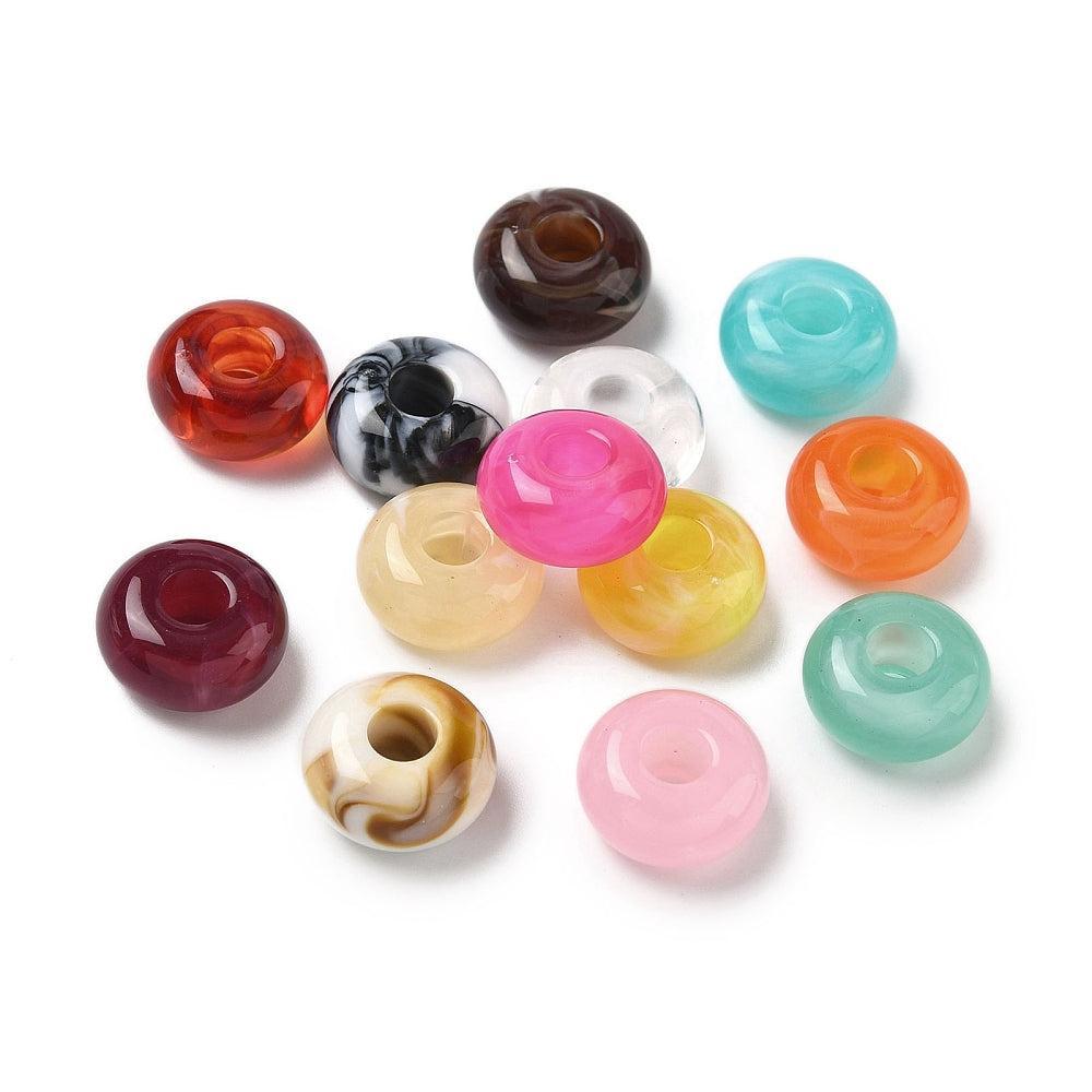 Acryl Kralen Rondel Edelsteenlook Multicolor 14mm - per stuk-Kralen-Kraaltjes van Renate