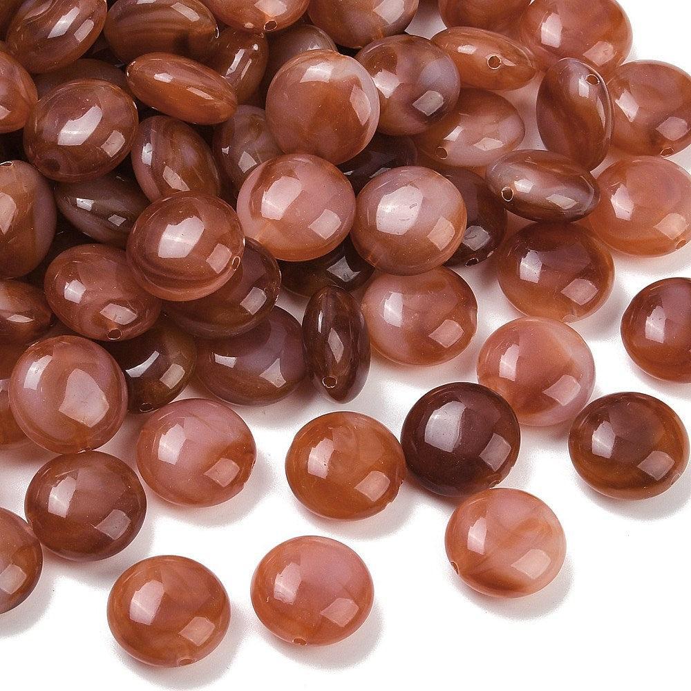 Acryl Kralen Rondel Sienna 15.5x7.5mm - per stuk